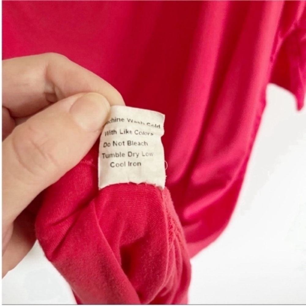 Piko 1988 The Perfect half sleeve tunic shirt red oversized short sleeves - Picture 6 of 7